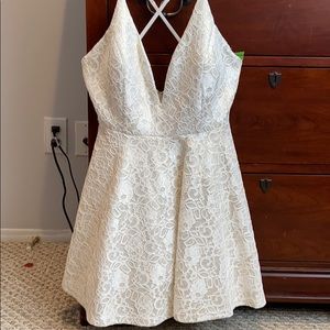 White/Gold floral dress